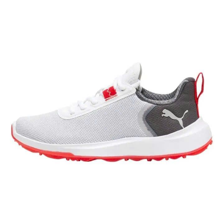 Giày golf trẻ em Fusion Crush Sport JR - Puma White / Dark Coal 379891