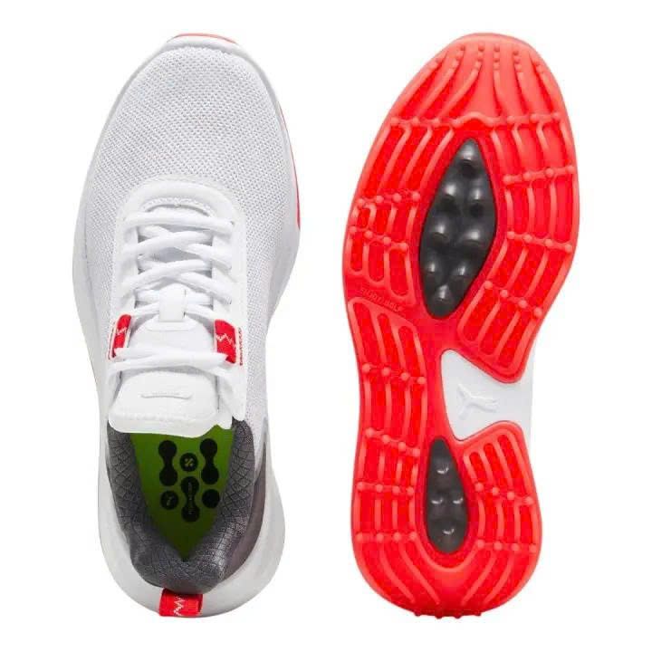 Giày golf trẻ em Fusion Crush Sport JR - Puma White / Dark Coal 379891