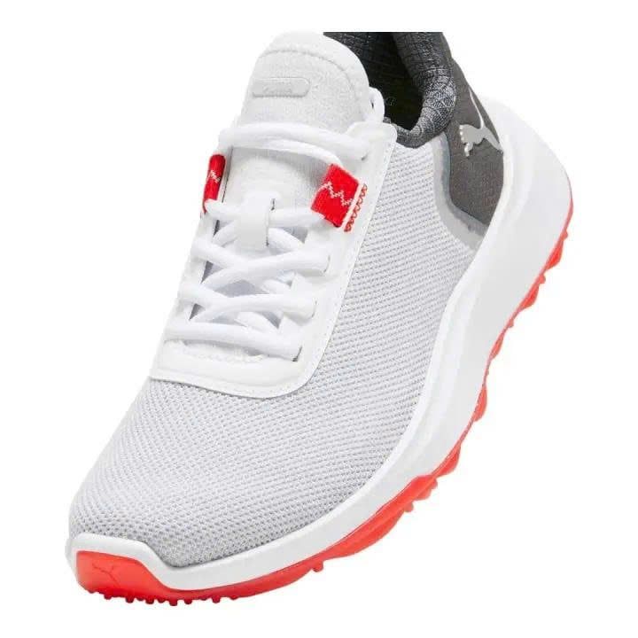 Giày golf trẻ em Fusion Crush Sport JR - Puma White / Dark Coal 379891