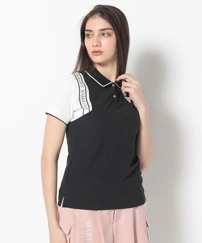 Áo golf nữ tay ngắn CD12-HSPL MCW-5A-AP50 (Black) | MARK & LONA