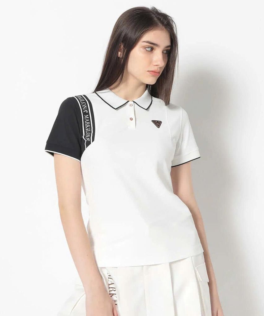 Áo golf nữ tay ngắn CD12-HSPL MCW-5A-AP50 (White) | MARK & LONA