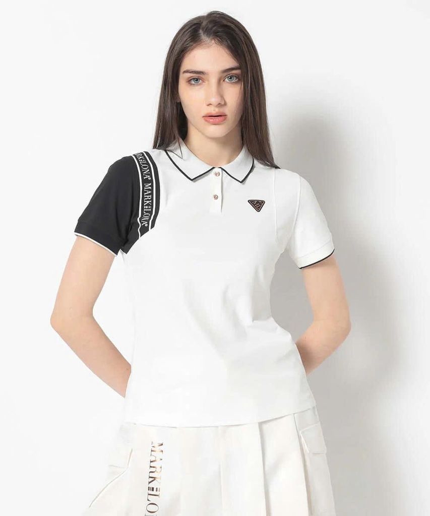Áo golf nữ tay ngắn CD12-HSPL MCW-5A-AP50 (White) | MARK & LONA