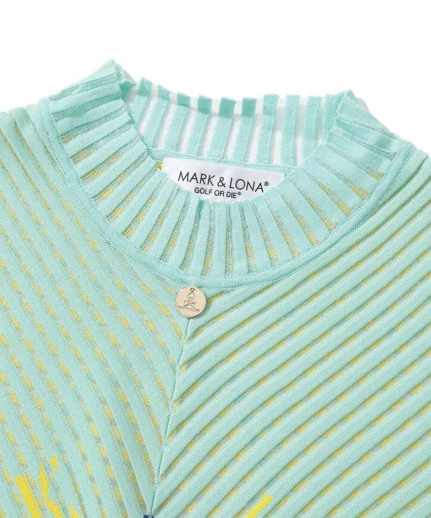 Áo golf nữ tay ngắn Dual Tone Ribbed Knit MLW-5A-AB06 (Mint) | MARK &