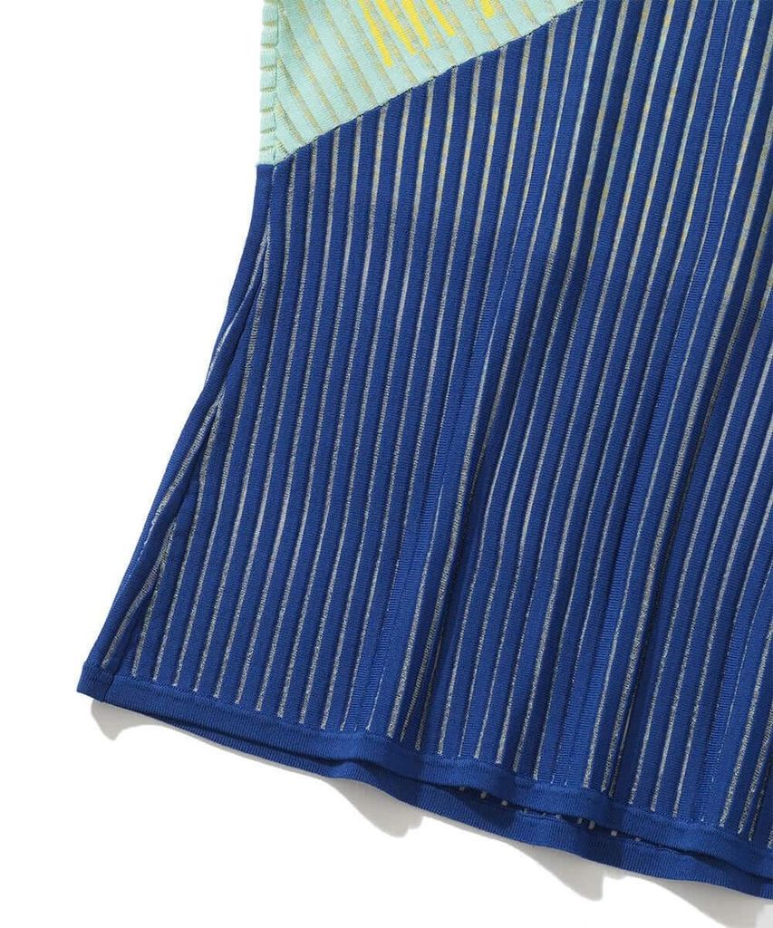 Áo golf nữ tay ngắn Dual Tone Ribbed Knit MLW-5A-AB06 (Mint) | MARK &