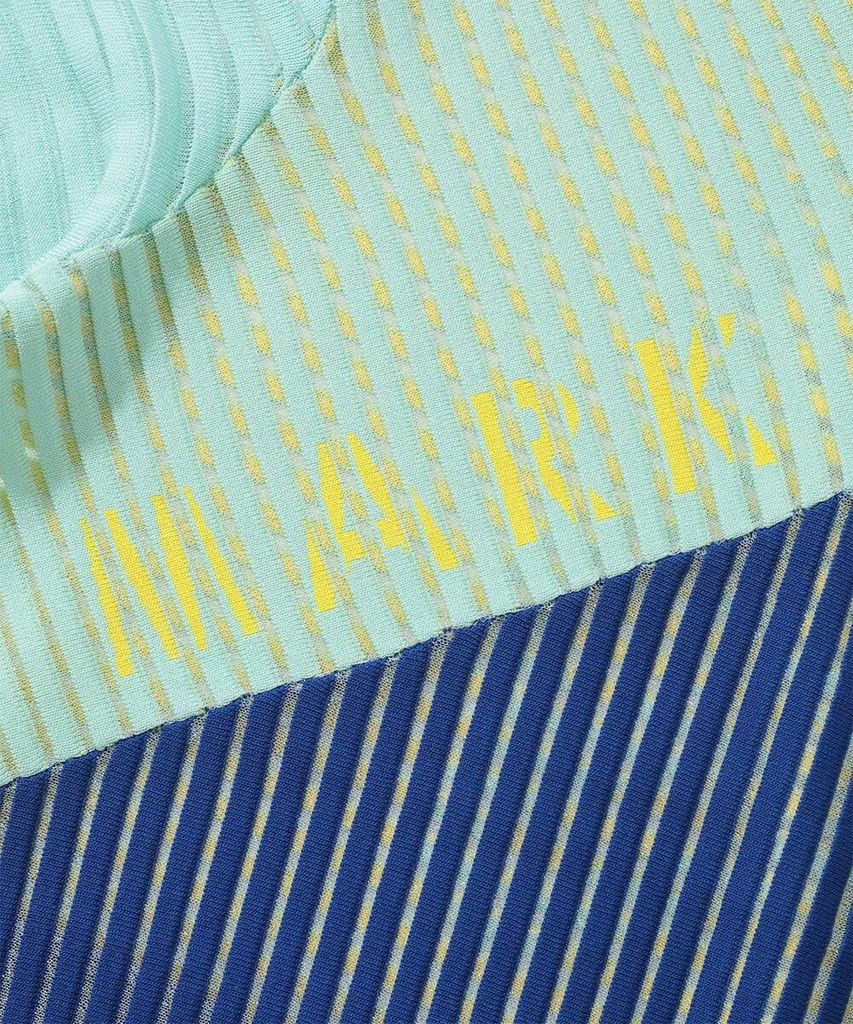 Áo golf nữ tay ngắn Dual Tone Ribbed Knit MLW-5A-AB06 (Mint) | MARK &