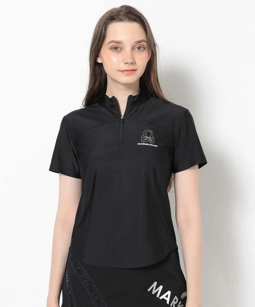 Áo golf nữ tay ngắn Ever RoundHem Zip Tee MLW-5A-AA07 (Black) | MARK &