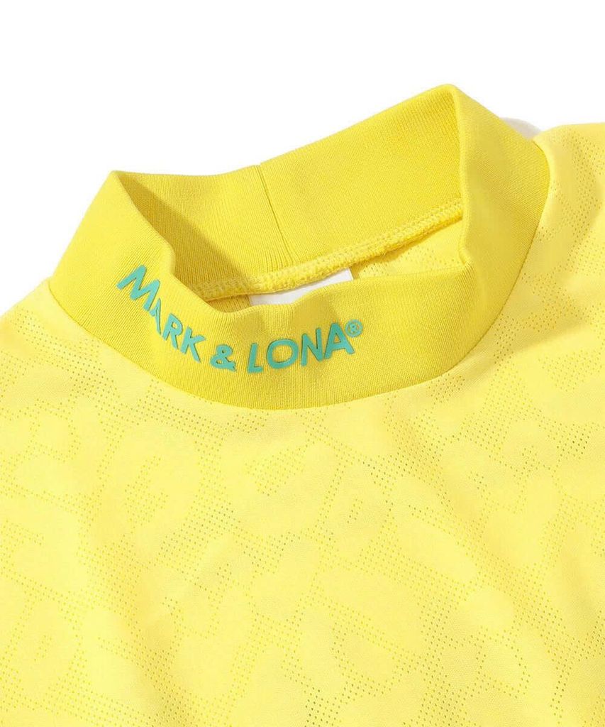 Áo golf nữ tay ngắn Gene Leopard Mock Neck MLW-5A-AA03 (Yellow) | MAR