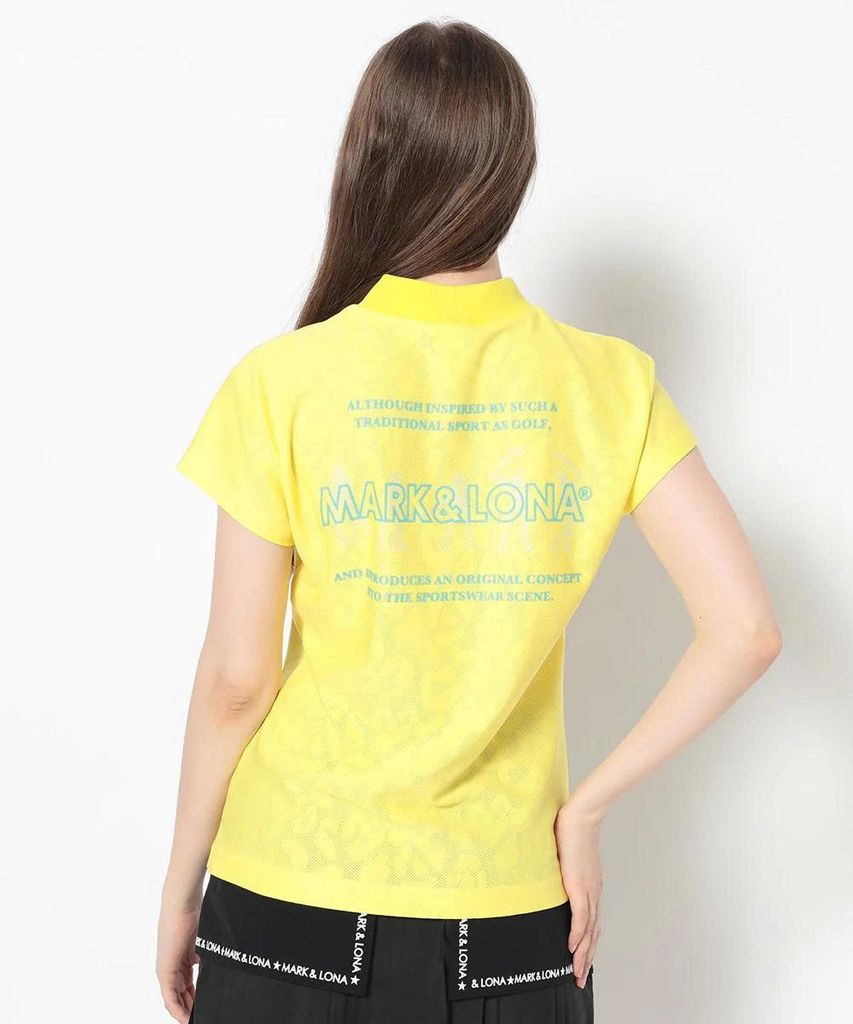 Áo golf nữ tay ngắn Gene Leopard Mock Neck MLW-5A-AA03 (Yellow) | MAR