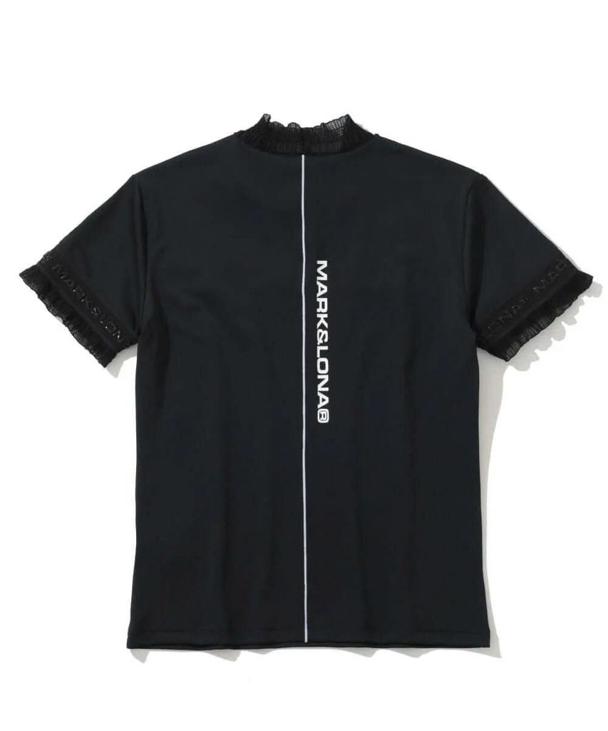 Áo golf nữ tay ngắn Trans Camo Shirring Mock MLW-5A-AA08 (Black) | MAR