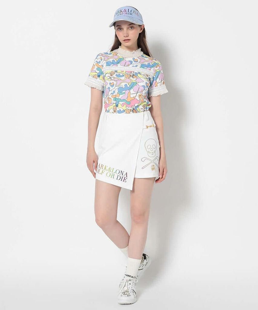 Áo golf nữ tay ngắn Trans Camo Shirring Mock MLW-5A-AA08 (Multi) | MAR