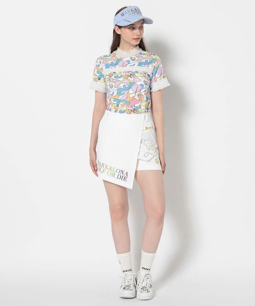 Áo golf nữ tay ngắn Trans Camo Shirring Mock MLW-5A-AA08 (Multi) | MAR