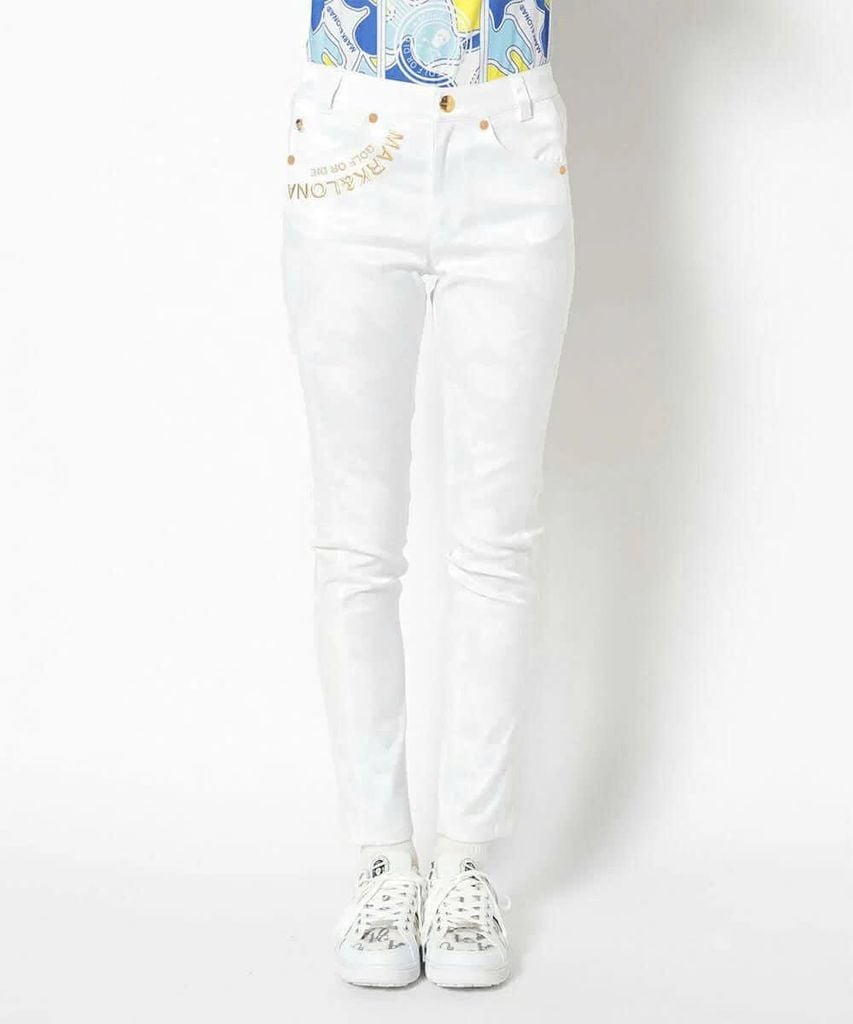 Quần dài golf nữ Gauge Camouflage Slim Pants MLW-5A-AT05 (White) | MAR