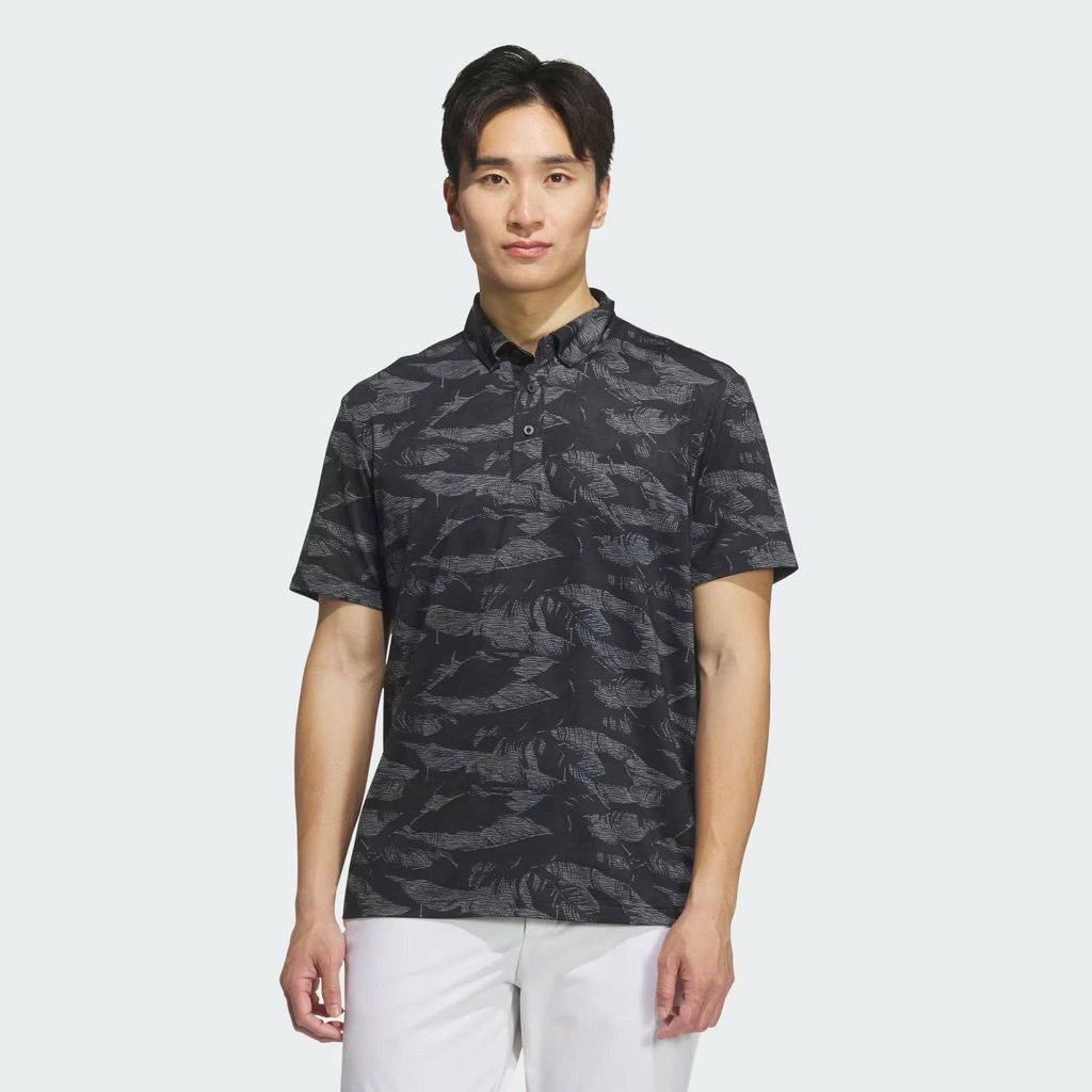 Áo golf nam tay ngắn Grf Aop Polo Black JN1225 | Adidas