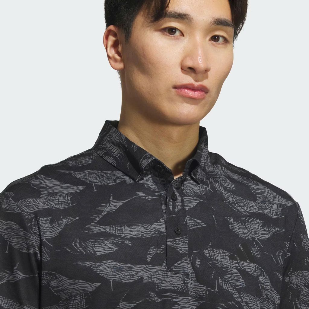 Áo golf nam tay ngắn Grf Aop Polo Black JN1225 | Adidas