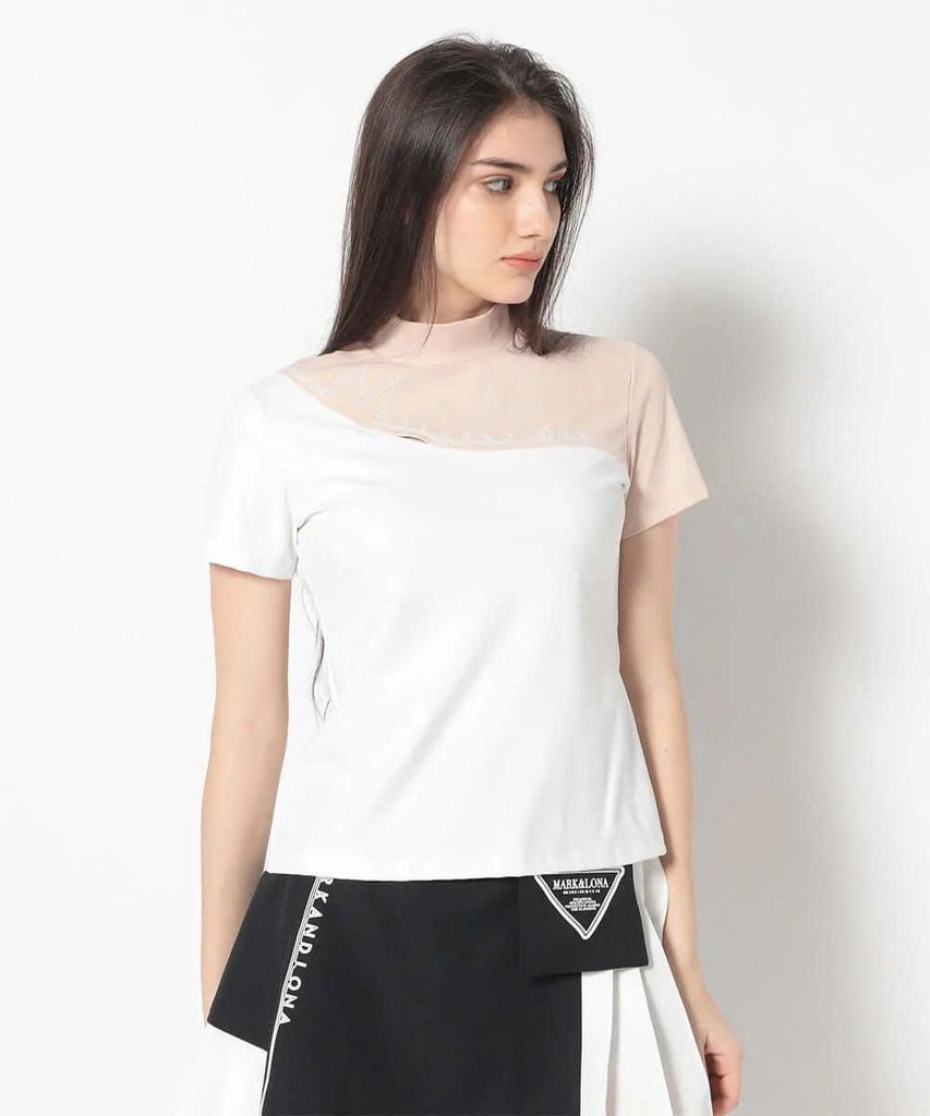 Áo golf nữ tay ngắn CD12-CCMT MCW-5A-AA51 (Pink Beige) | MARK & LONA