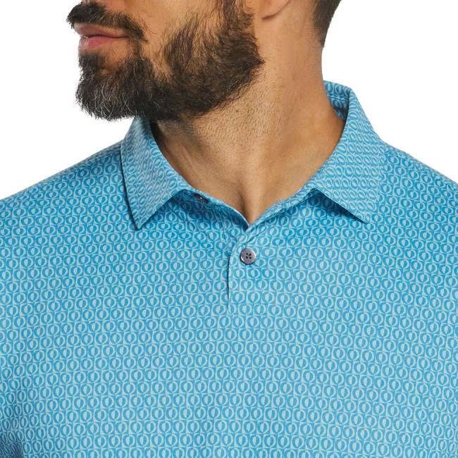 Áo golf nam tay ngắn Modernist Geo Pique Air Blue / High Tide 37445 |