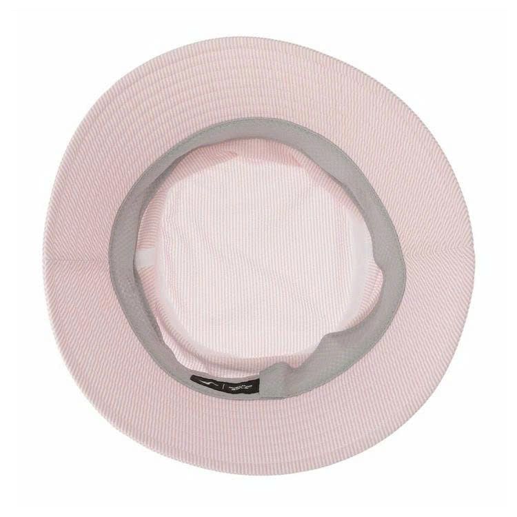 Nón Xô SOCCER STRIPE HAT WHITE x LIGHT PINK E2MWC00976 | Mizuno