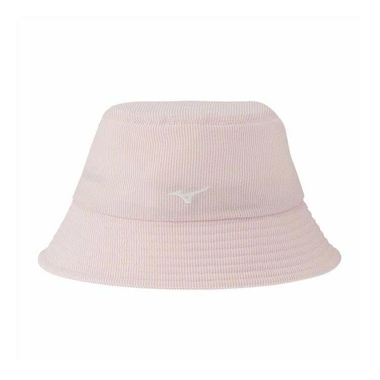 Nón Xô SOCCER STRIPE HAT WHITE x LIGHT PINK E2MWC00976 | Mizuno