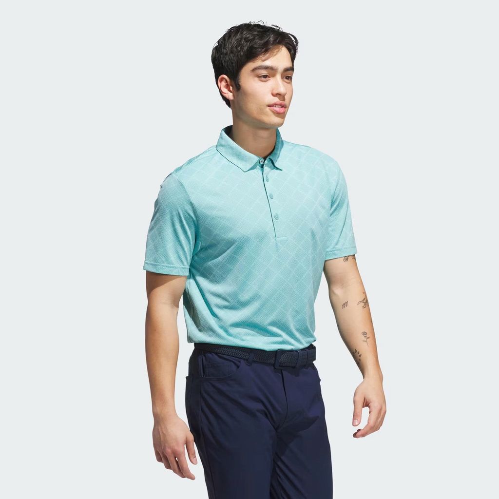 Áo golf nam tay ngắn Ultimate365 Hounds Jacquard Polo Shirt Mint Ton /