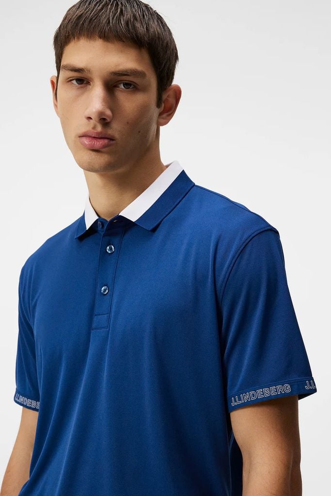 Áo golf nam tay ngắn Guy Regular Polo Estate Blue GMJT09163-O341 | J.L