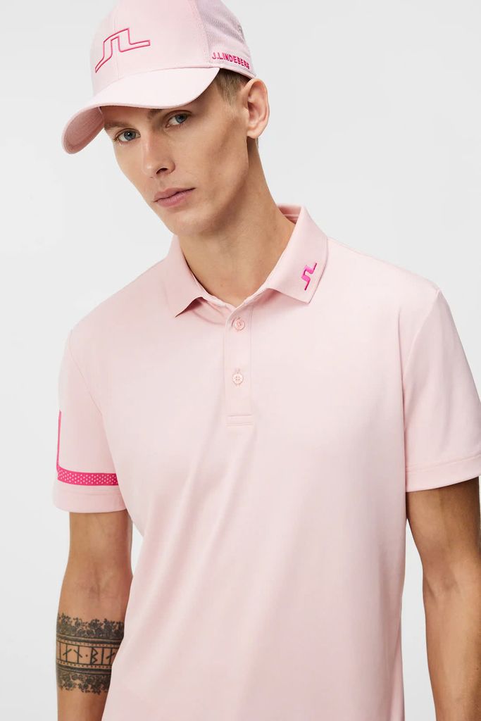 Áo golf nam tay ngắn Heath Regular Fit Polo Powder Pink GMJT09159-S022