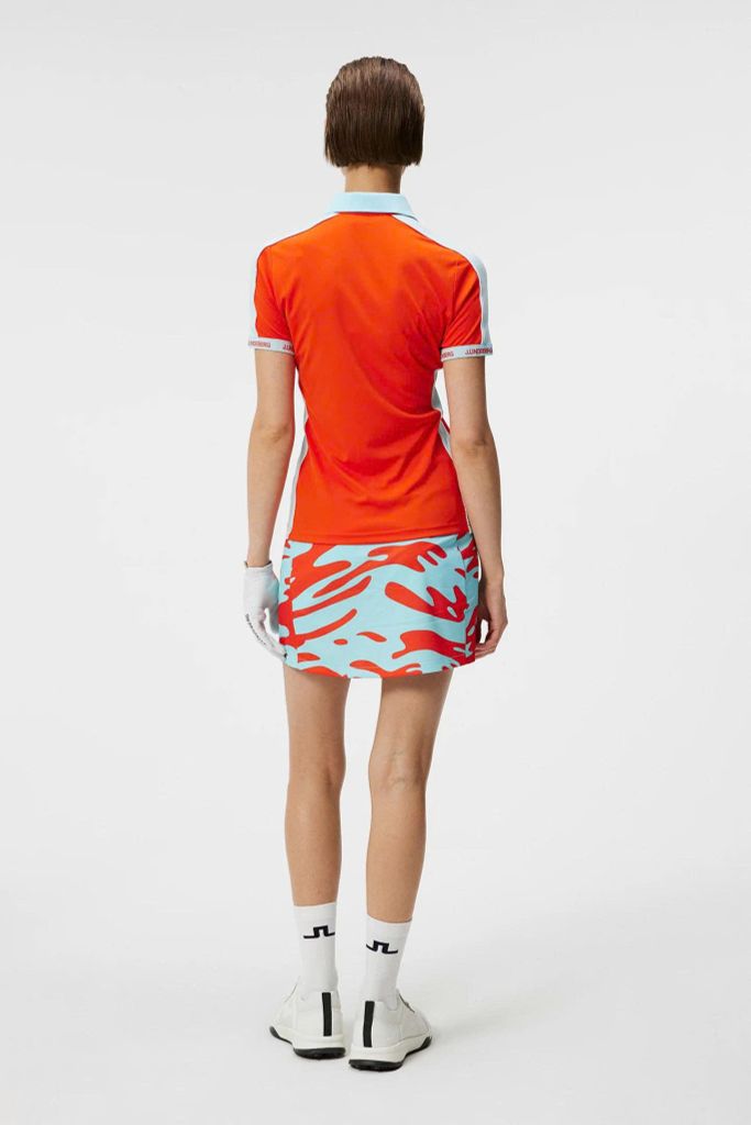 Áo golf nữ tay ngắn Demi Polo Tangerine Tango GWJT09011-G016 | J.Linde