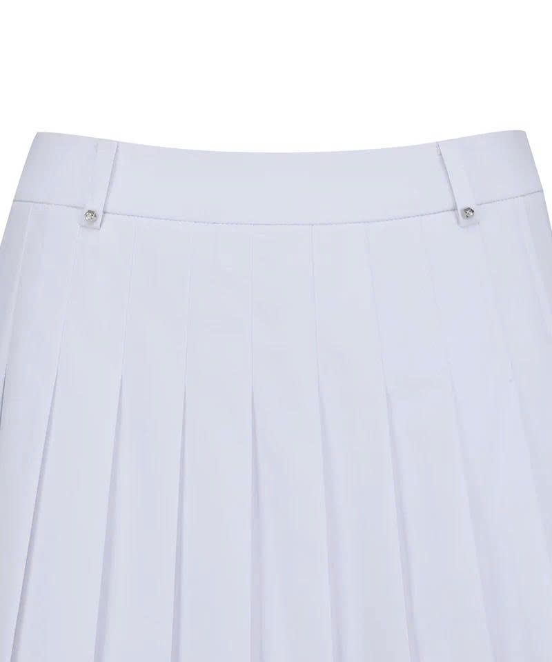 Váy golf Double Layer Pleats Skirt - White AGEMWSQ09WH | Anew Golf