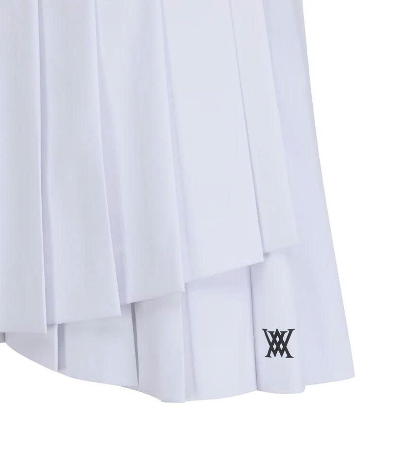 Váy golf Double Layer Pleats Skirt - White AGEMWSQ09WH | Anew Golf