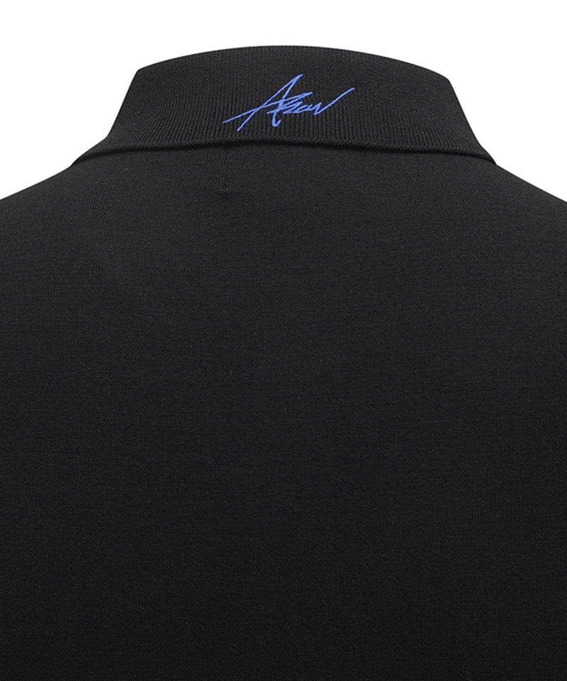 Áo golf nam tay ngắn Short-Sleeved Pullover - Black AGEMMKN02BK | Anew