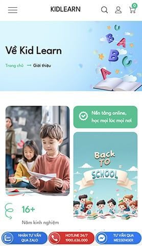 Mẫu website KidLearn