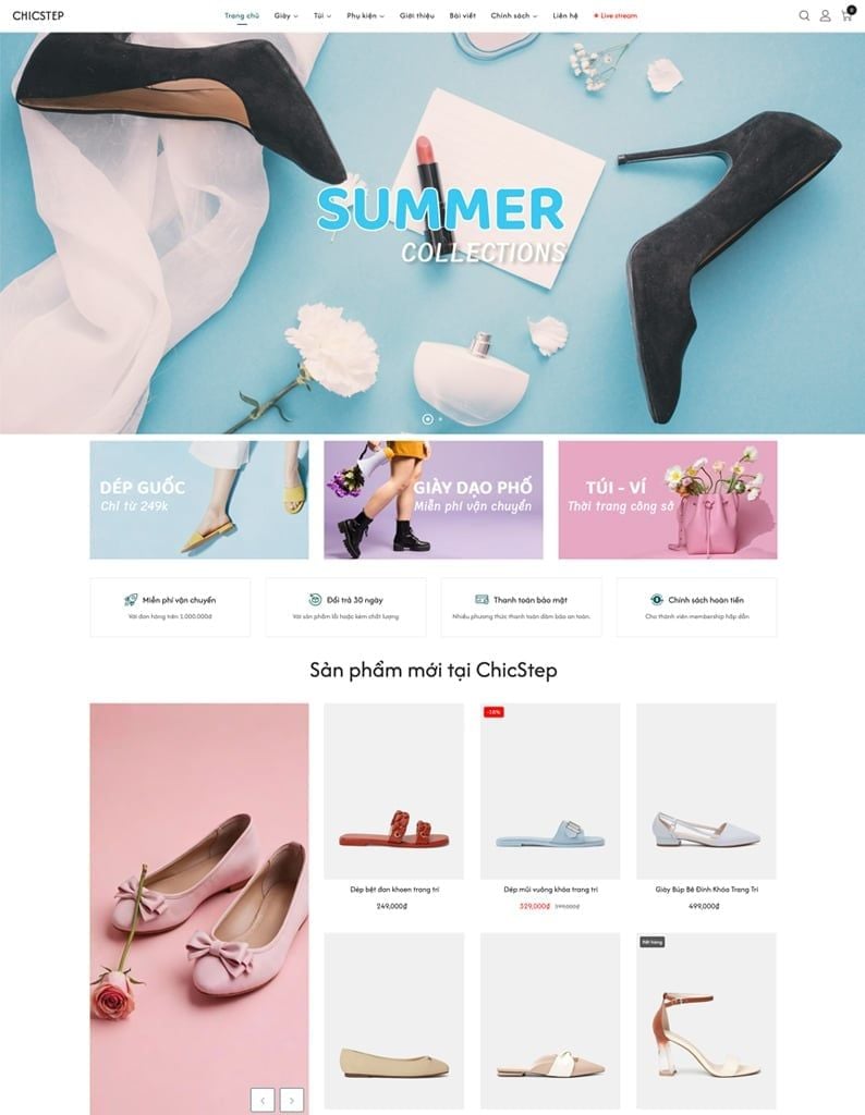 Mẫu website ChicStep ChicStep
