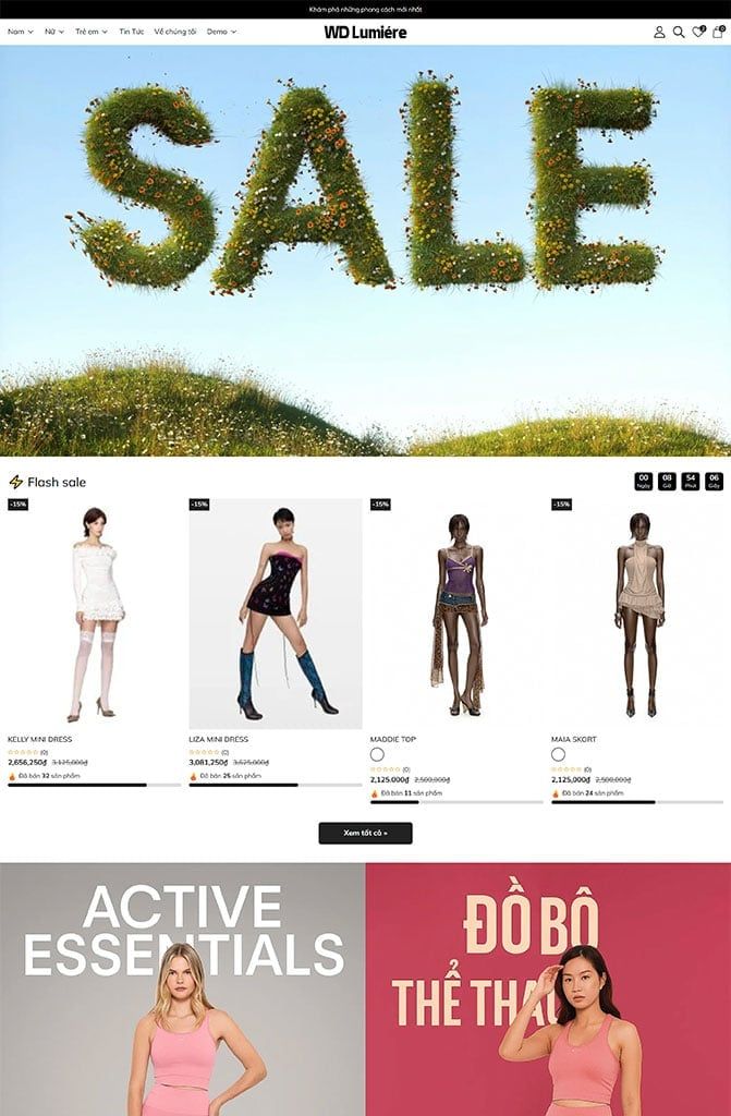 Mẫu website WD Lumiére WD Lumiére