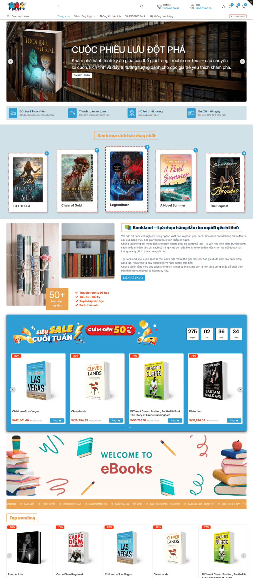 Mẫu website F1GENZ Books - Sách Truyện F1GENZ Books - Sách Truyện