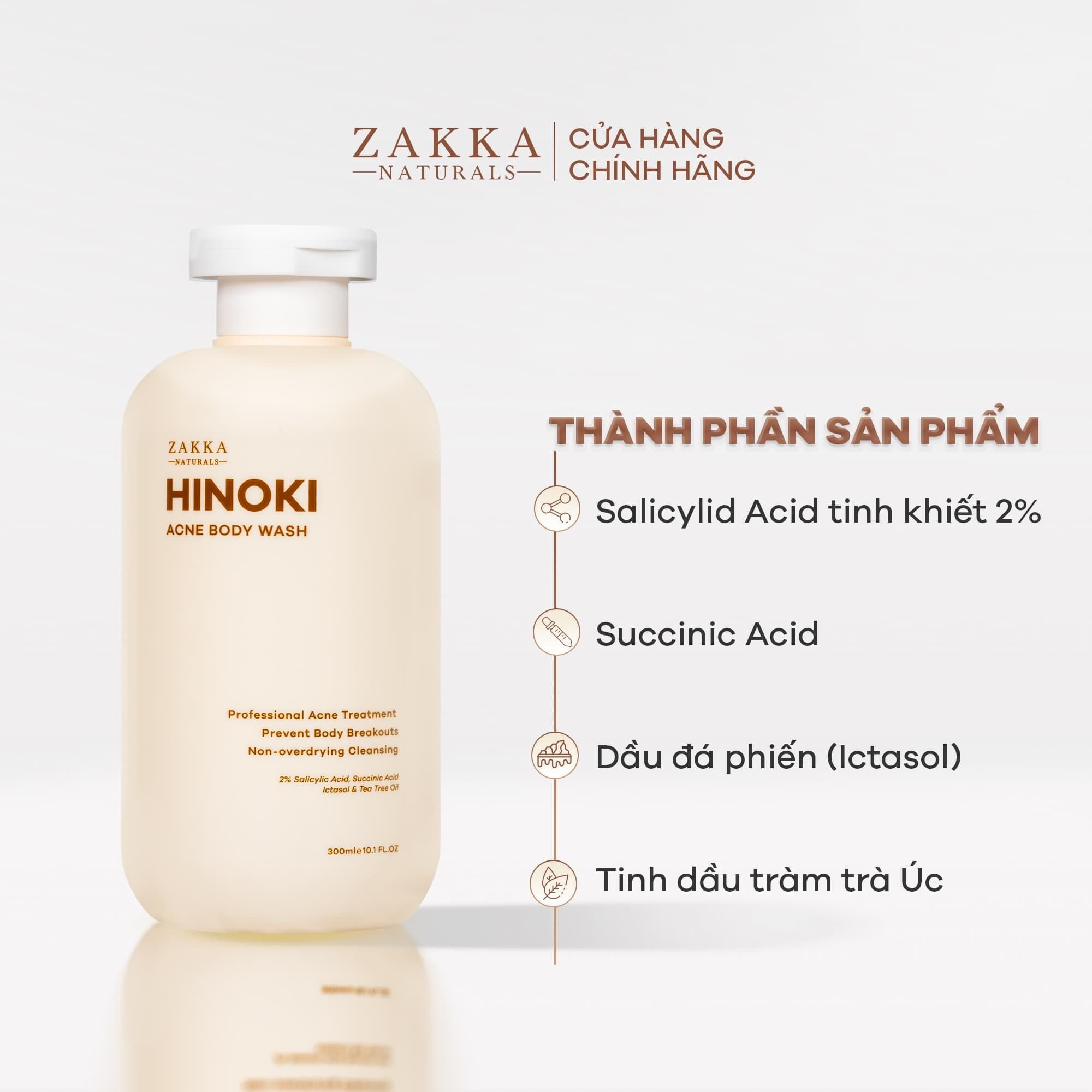 Sữa Tắm Hỗ Trợ Giảm Mụn Hinoki Body Acne Wash