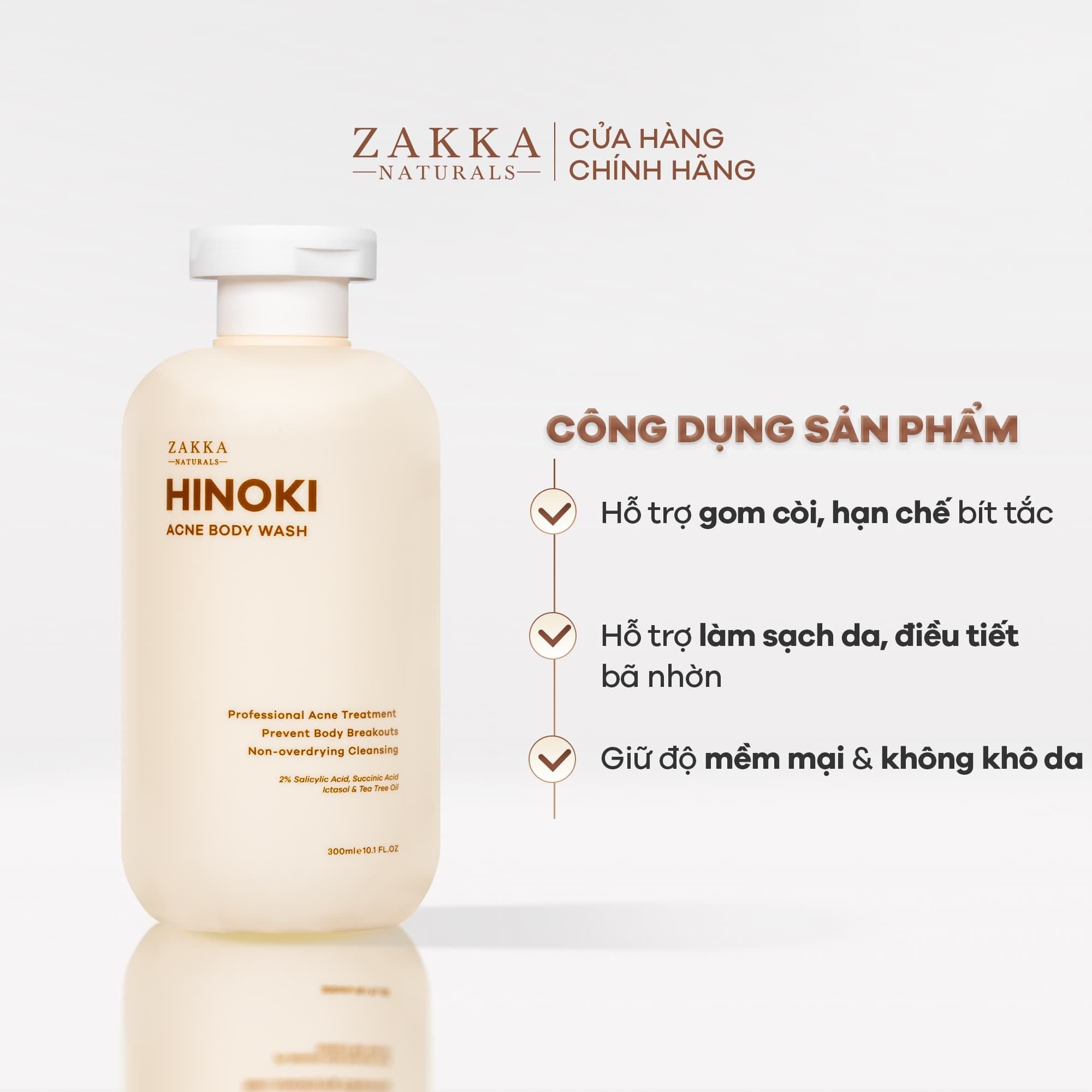 Sữa Tắm Hỗ Trợ Giảm Mụn Hinoki Body Acne Wash