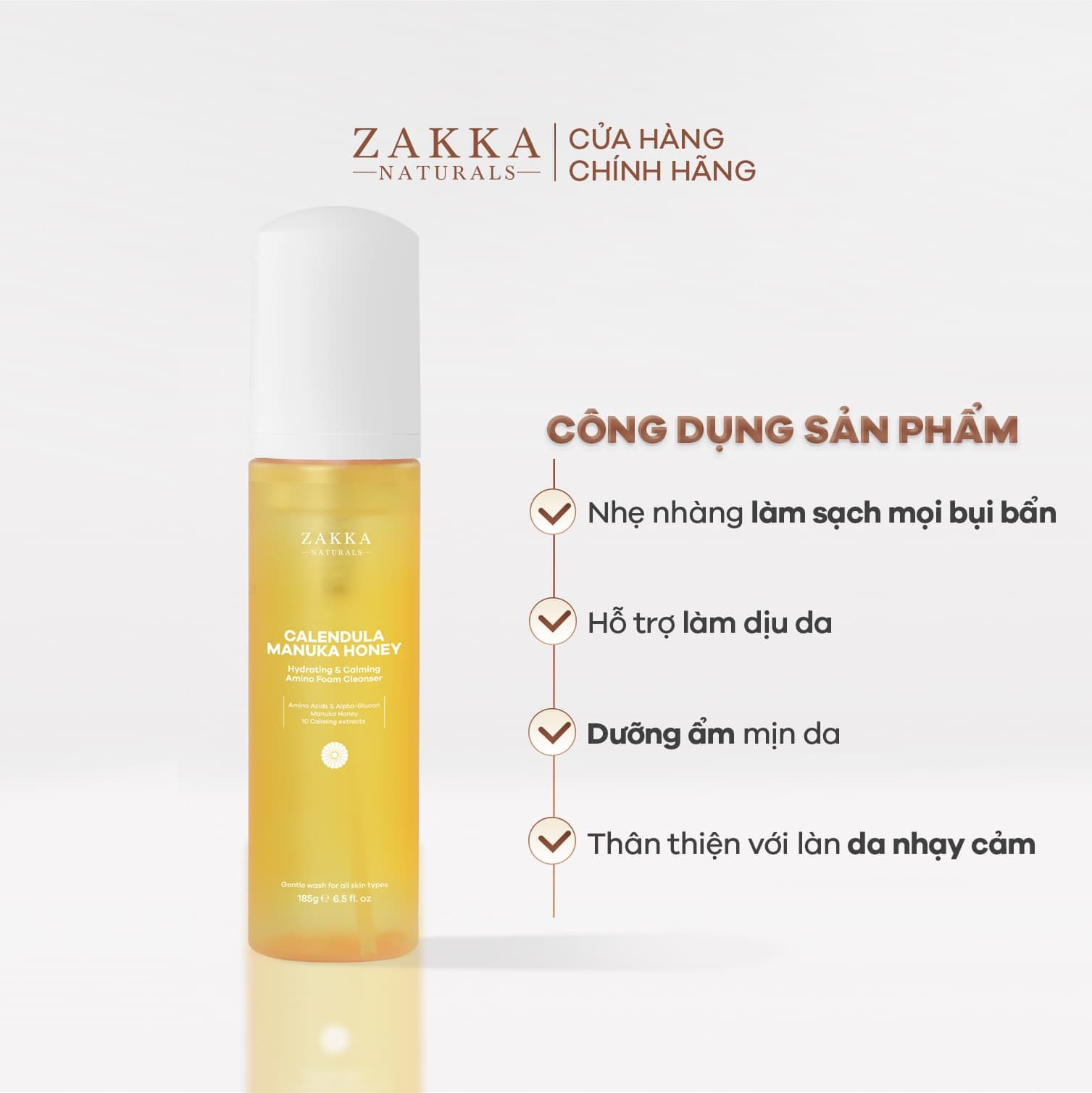 Sữa Rửa Mặt Hoa Cúc Dịu Nhẹ Calendula Manuka Honey