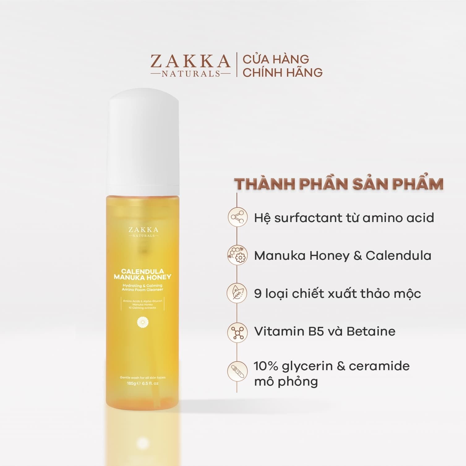 Sữa Rửa Mặt Hoa Cúc Dịu Nhẹ Calendula Manuka Honey