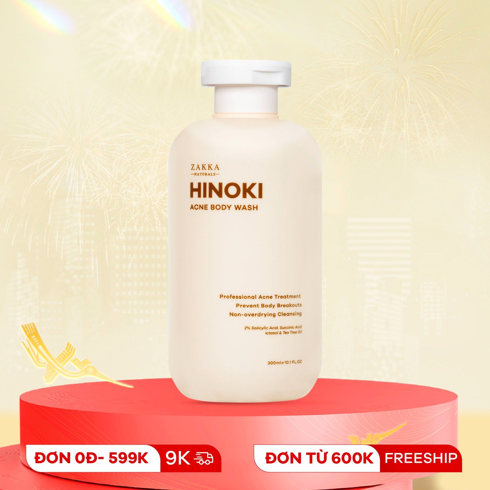 Sữa Tắm Hỗ Trợ Giảm Mụn Hinoki Body Acne Wash