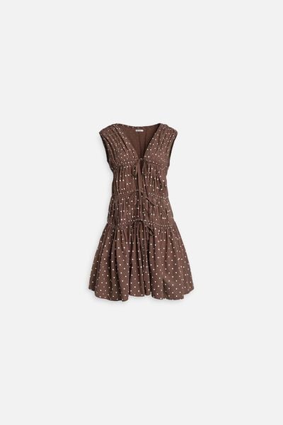 Đầm Ngắn Chấm Bi Elira Mini Dress