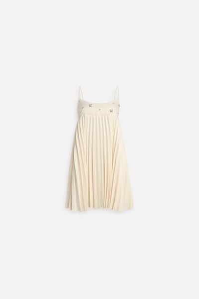 Đầm Ngắn 2 Dây Babydoll Dập Ly Aria Top