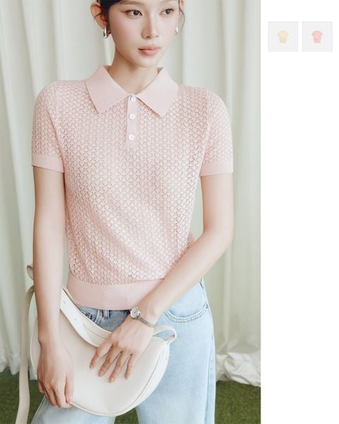 Áo Polo Rosé Knit