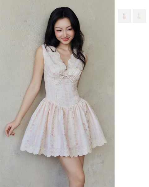 Đầm Ngắn Cổ V Rosalind Dress