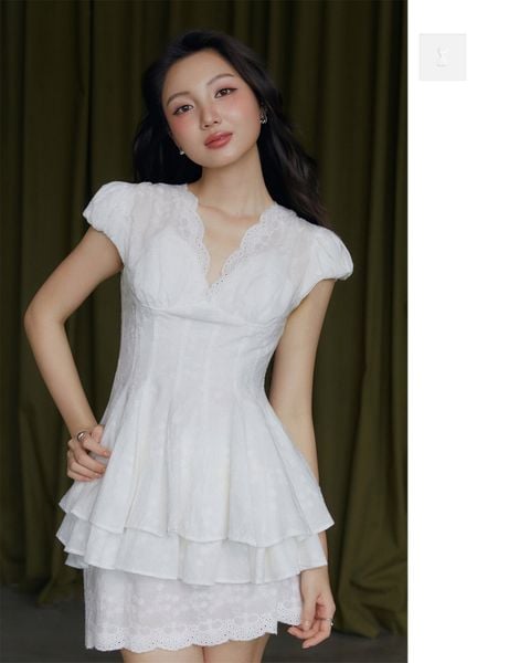 Áo Kiểu Chất Boi Thêu Parisian Muse Peplum