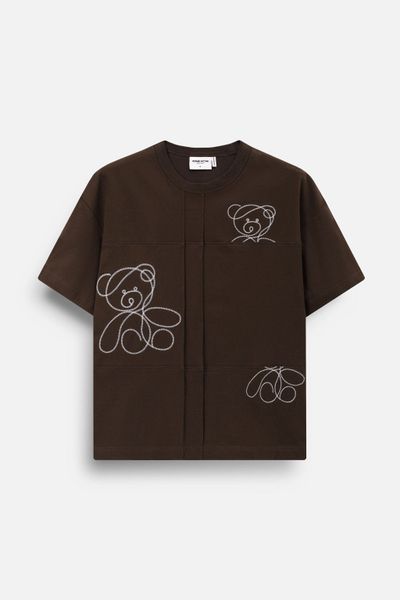 Áo Thun Oversize Grid Bear