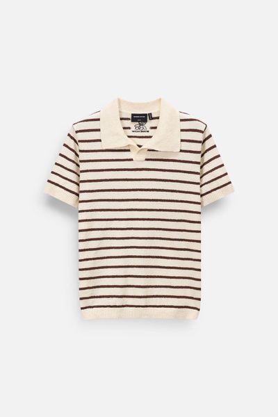 Áo Polo Regular Dệt Kim Stripe