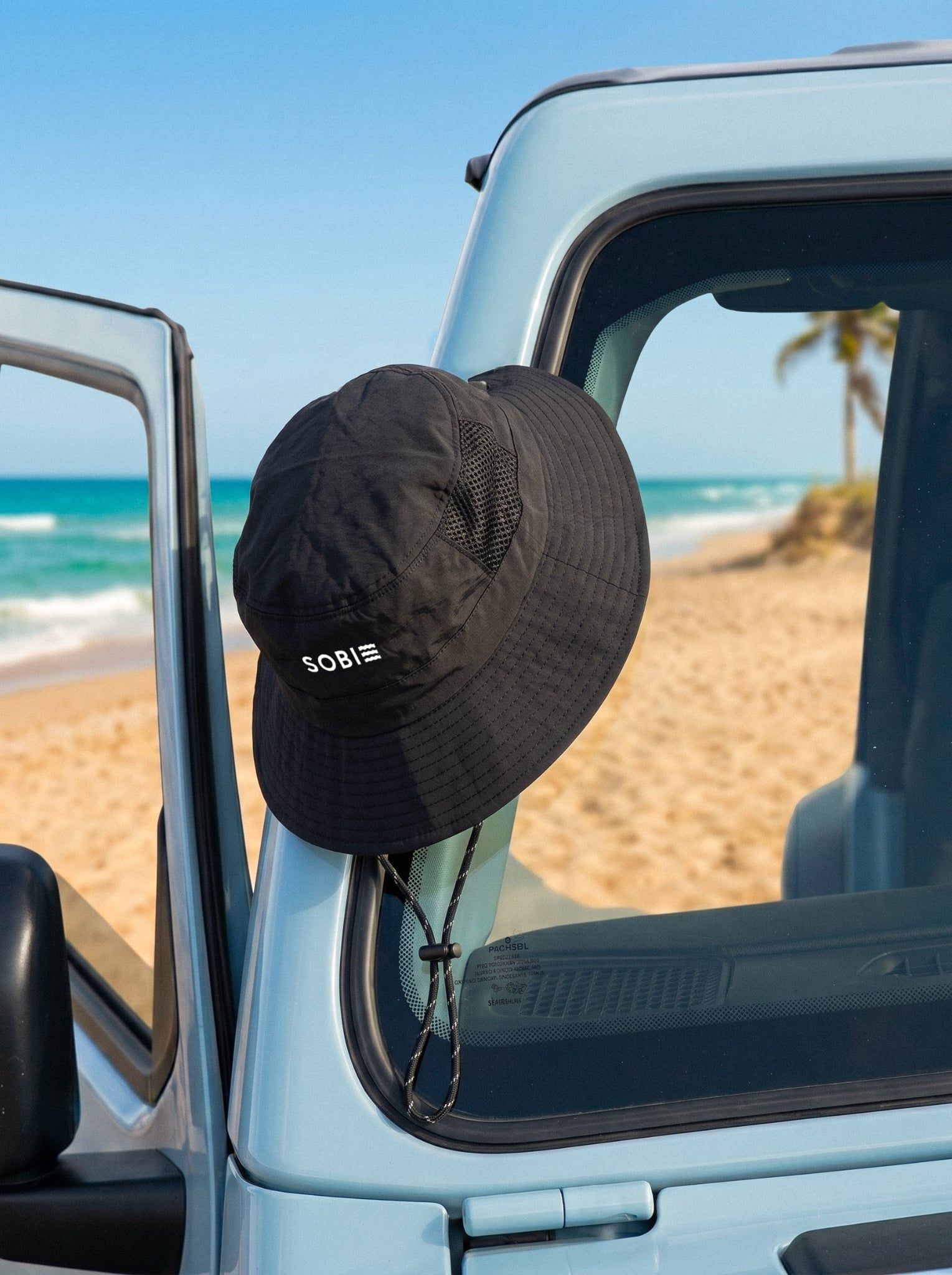Nón chống nắng đi biển SOBIE Beach Hat Black