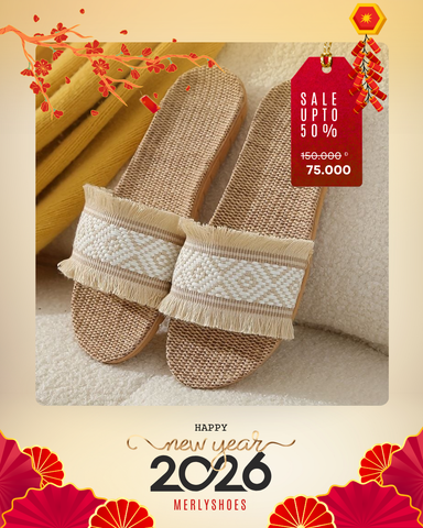 Dép Cói Đi Biển Cho Nữ 1623N Size 35-43 Phong Cách Cổ Điển Thoáng Mát, Dép Nhóm, Dép Đi Chơi, Dép Đi Biển