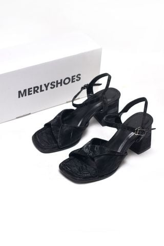Sandal Cao Gót Nữ 7cm, Sandal Công Sở Nữ, Sandal Quai Ngang