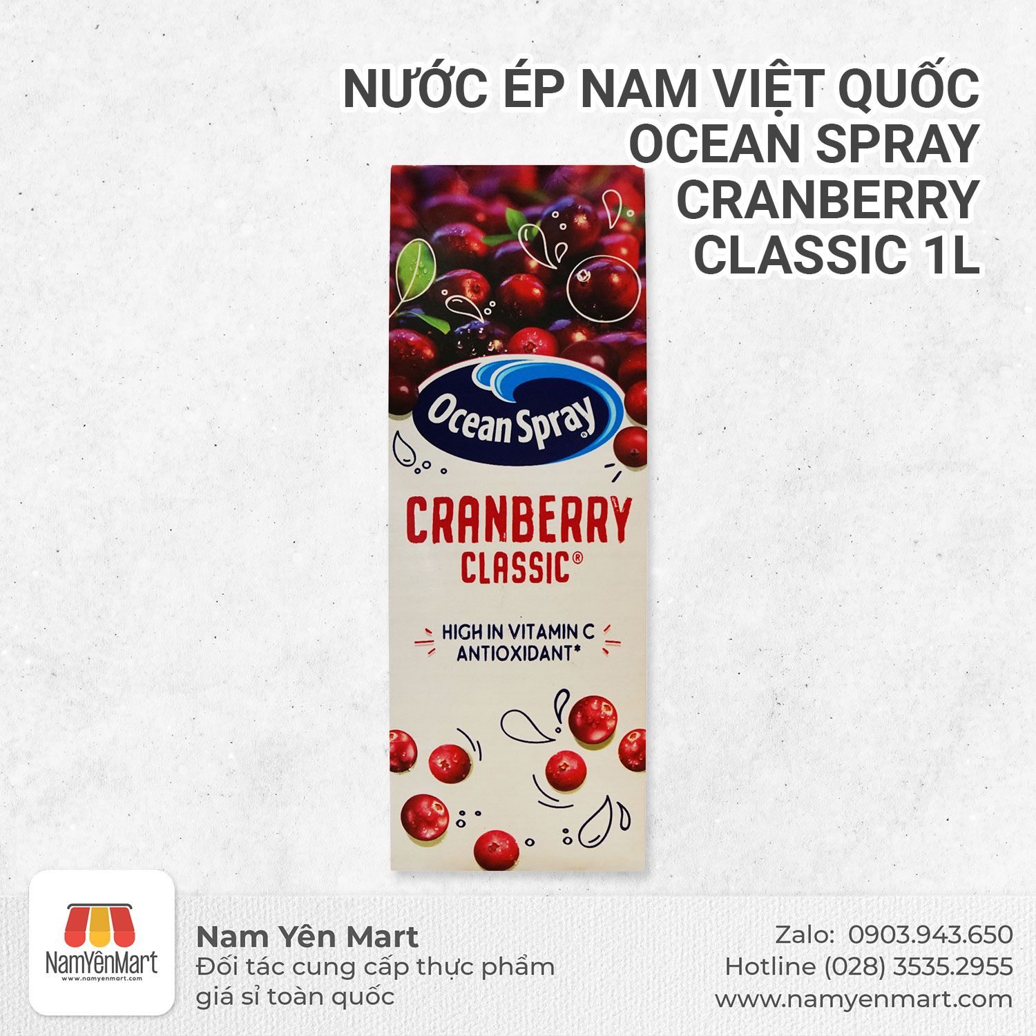 Nước ép nam việt quốc Ocean Spray Cranberry Classic 1L