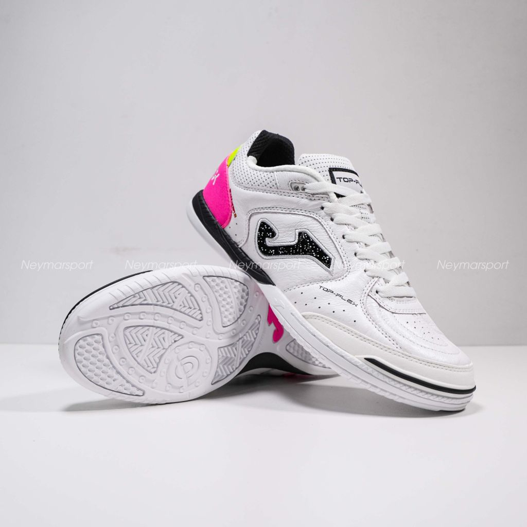 Giày đá bóng Futsal Top Flex 2532 - White/Black Fuchsia TOPW2532IN